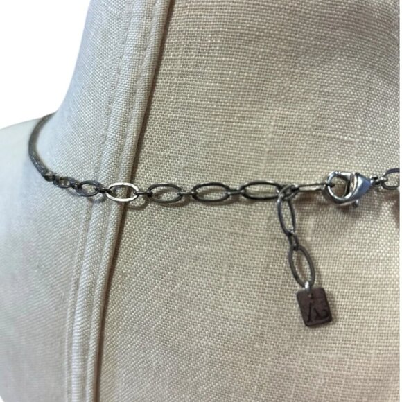 Ayala Bar Grey/Green/Brown Necklace - Picture 2 of 3